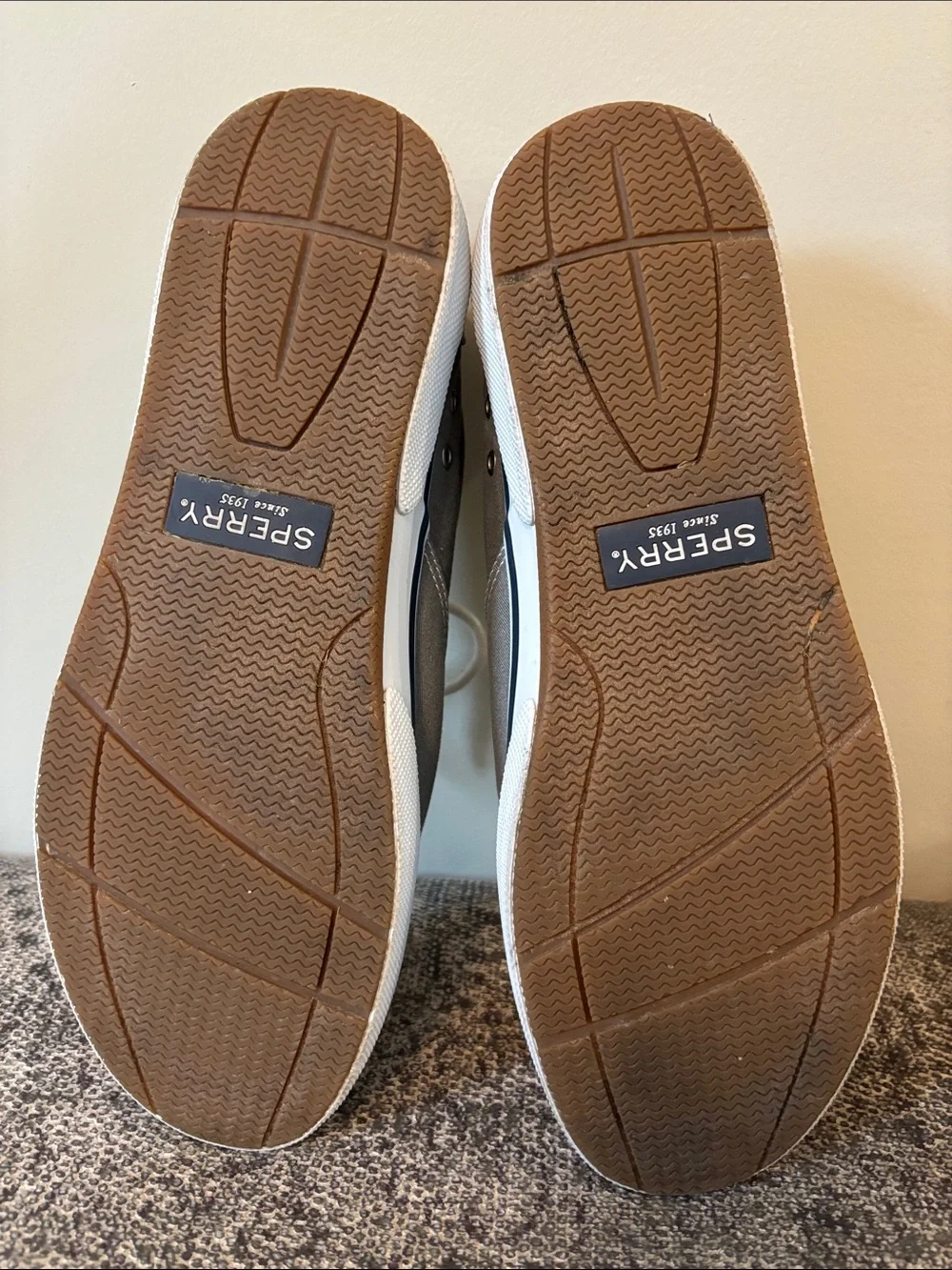 Sperry Top-Sider Men's Halyard CVO Canvas Sneakers Gray Size 11.5 Memory Foam